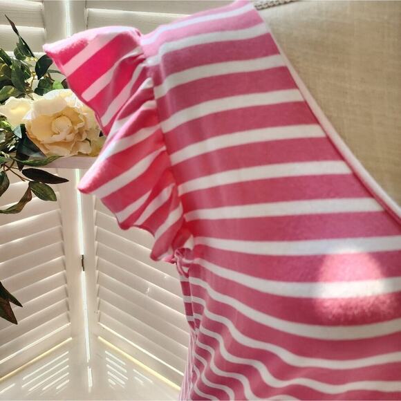 BOUTIQUE PINK WHITE NWOT SPRING BREAK STRIPED TIE BACK (1) MULTIPLE SIZES - Picture 4 of 5